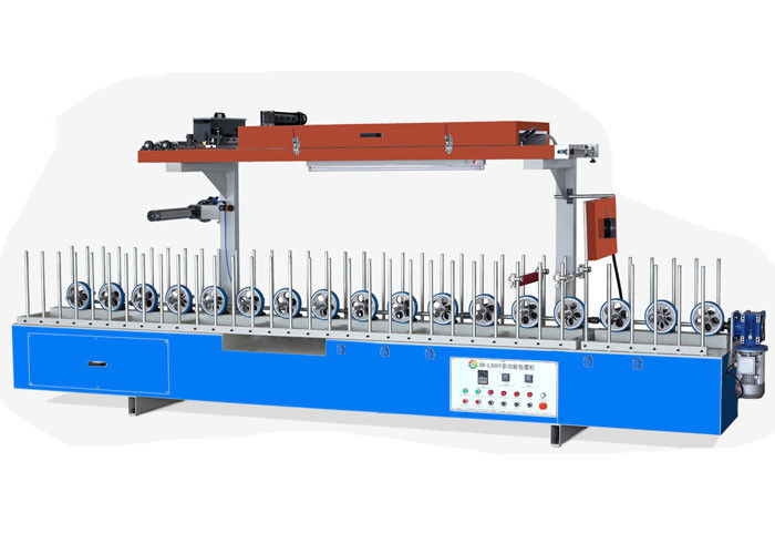 Woodworking Hot Glue Profile Wrapping Machine AC380V 50hz
